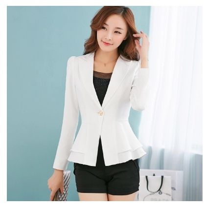 上班别老穿裙子，小西装+烟管裤，超有范又时尚，穿出精英感