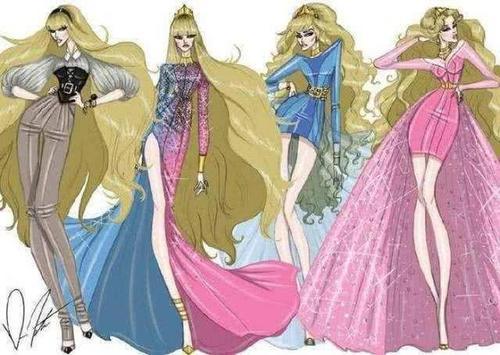 当迪士尼公主变时装模特后,宝嘉康蒂野性十足,爱洛女王范十足!