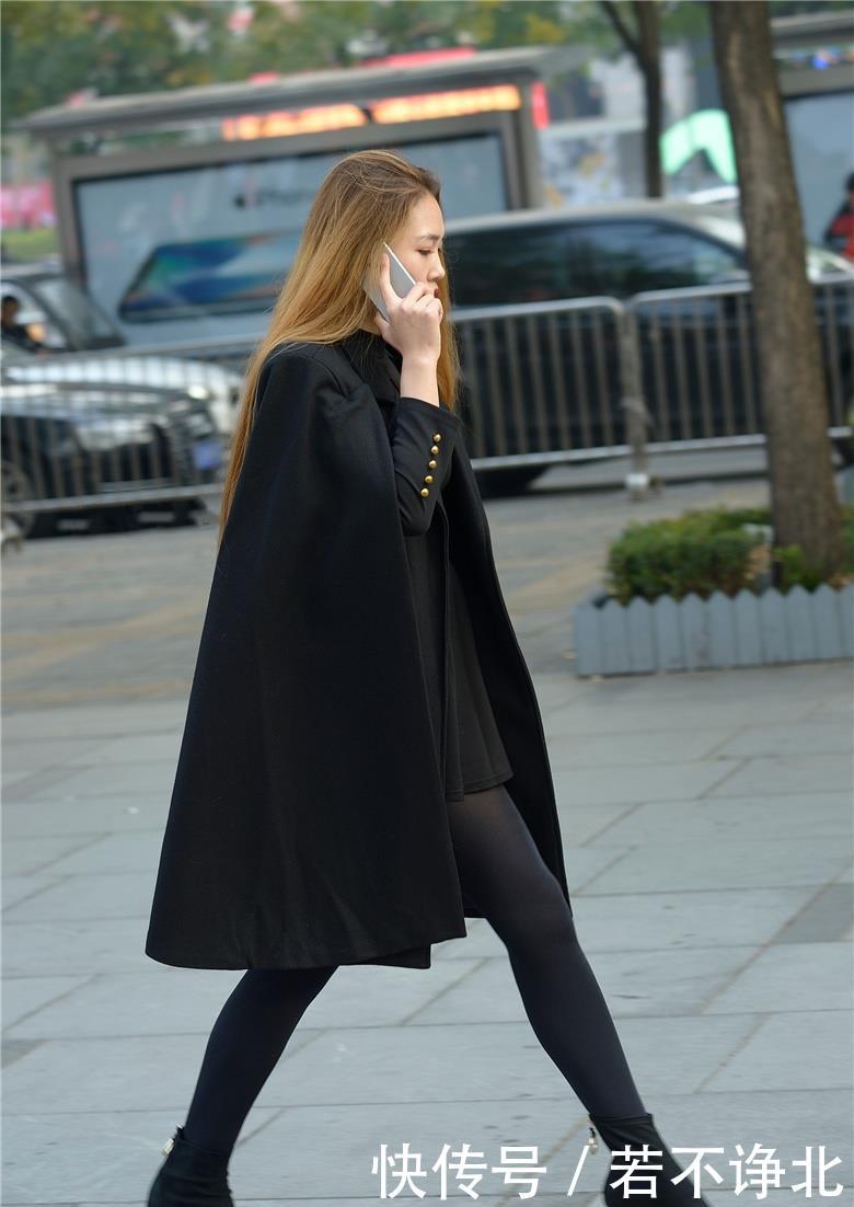 美女■精致美女,御姐女王范气场超强,街拍:黑丝黑裙