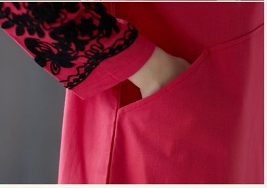 早秋还是有点热，体胖多汗的妈妈就喜欢穿棉麻装，清凉透气还时尚