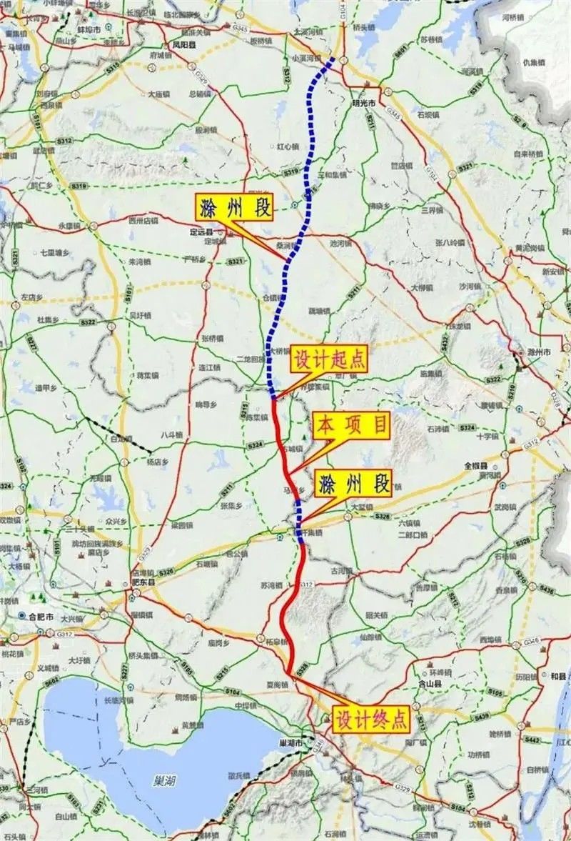 巢湖:全长50.254公里,明巢高速率先启动巢湖段建设