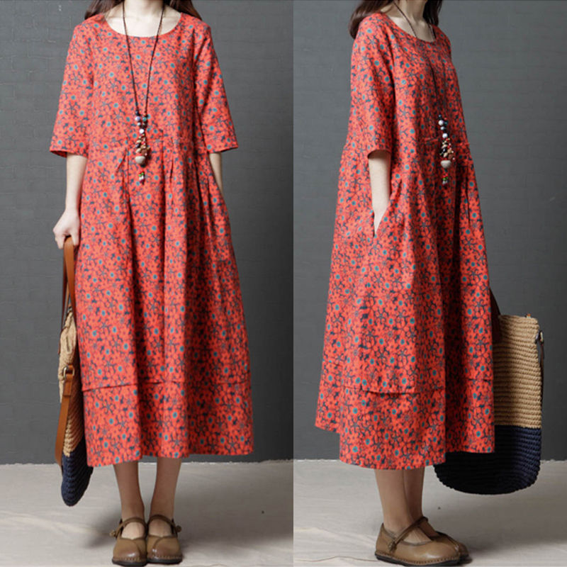 比旗袍更有韵味的棉麻裙来了!好看不贵还显名媛气质，超美超好看