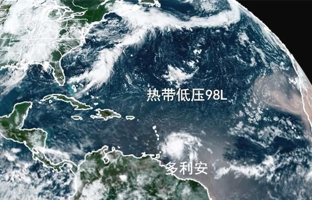  「风暴」时速95公里，多利安达10级，热带低压98L生成，“双风暴