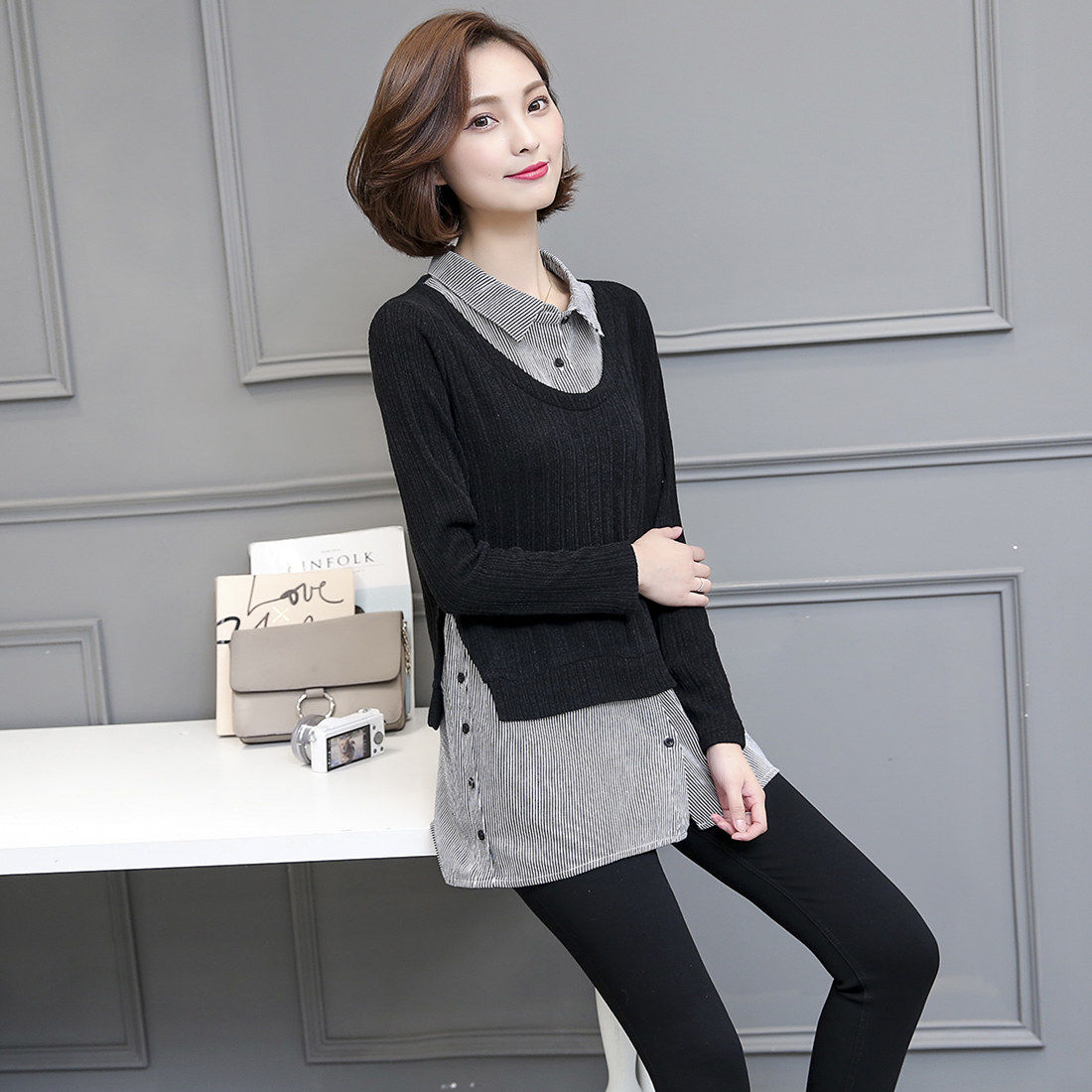 入秋后，老婆不爱穿裙子，买了洋气又好看的百搭衫，美的让人心醉