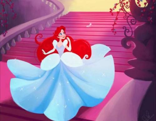 迪士尼公主串了场:艾莎变成人鱼,白雪公主配上野兽,但最后是谁?