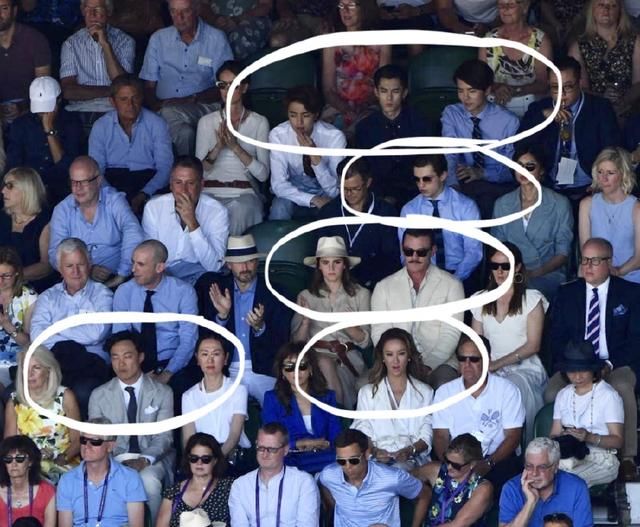 复联三帅穿西装，凯特王妃穿紧身裙，温网观众阵容太豪华!