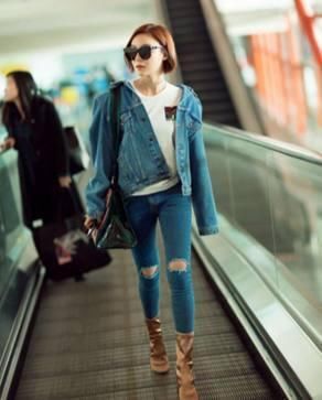 宋茜、郑爽、赵丽颖、赖雨蒙、李沁、刘诗诗 太适合穿牛仔服了吧