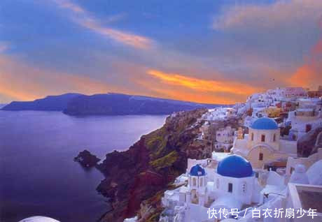 希腊的悬崖酒店，蓝白房子，不可错过的美景