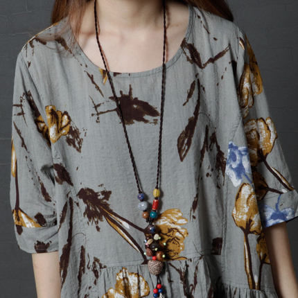 这新款棉麻一上市，真丝皮草都要靠边站，秋老虎穿它凉爽显气质