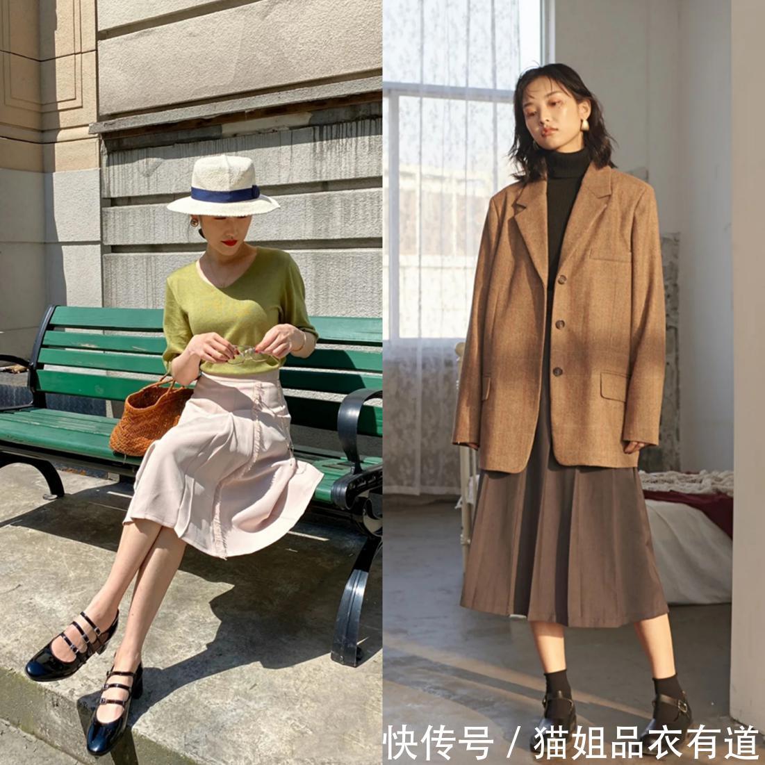  「复古」高跟鞋扔一边，舒适的“童话鞋”更惹眼，可初恋也可御姐