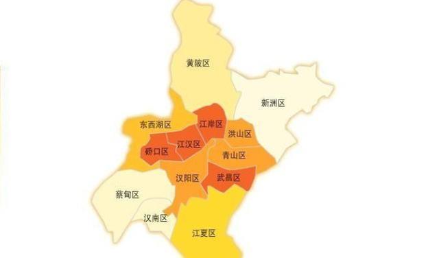  副省级城市■中国五个无县省会城市，武汉市辖区最多