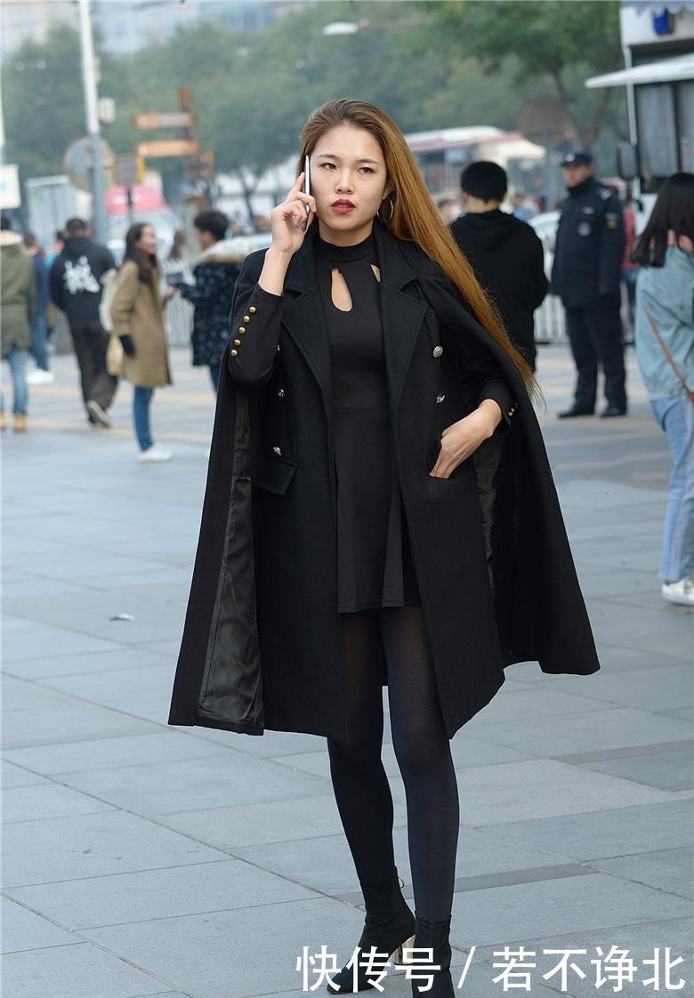 美女■精致美女,御姐女王范气场超强,街拍:黑丝黑裙