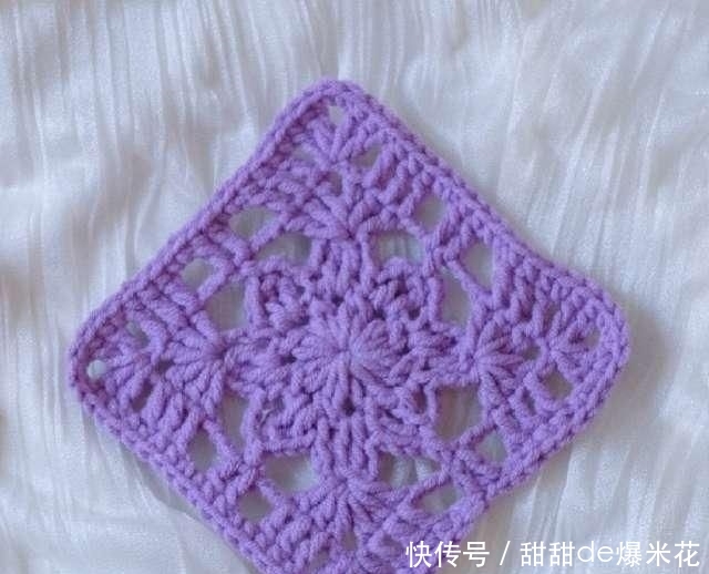  『钩针』多款四边形钩针花片，都有图解说明，喜欢就拿走
