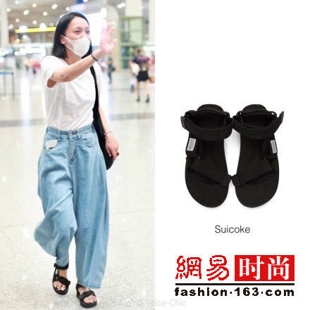 周迅穿这样去巴黎高定周 机场街拍从不摆谱