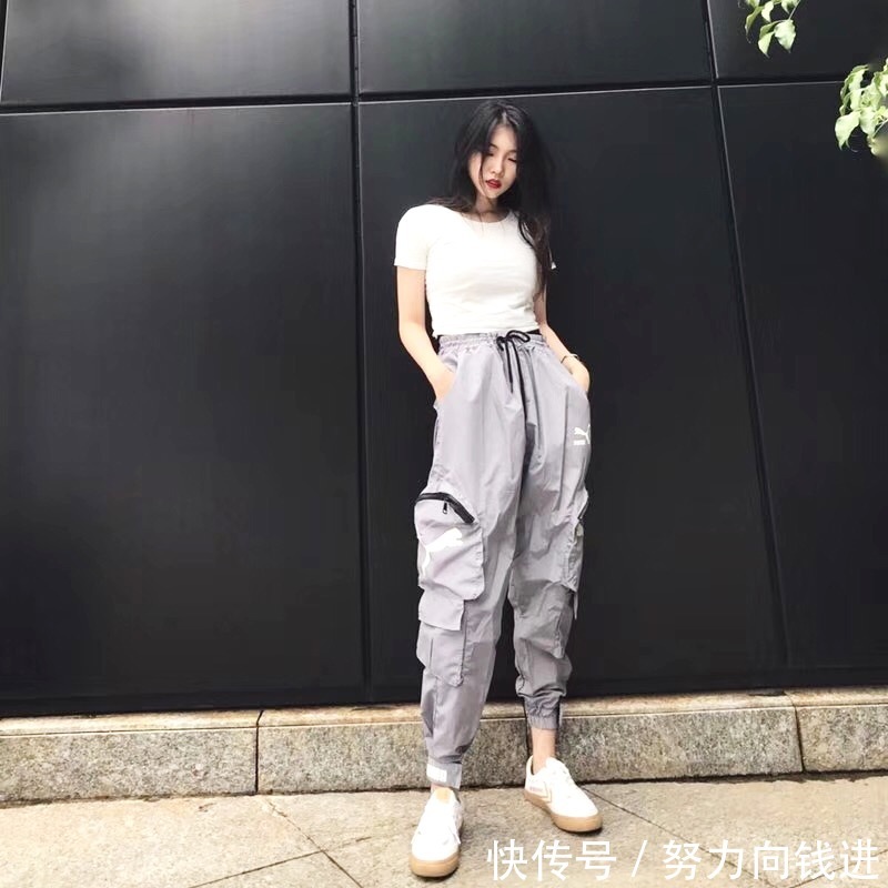百搭神器的Puma彪马多口袋工装魔术贴束脚裤你还没有吗？