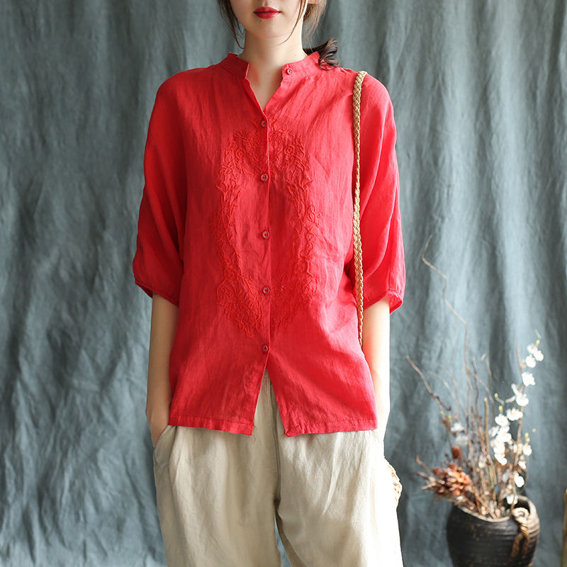 天，别再扎堆穿裙!试试棉麻开衫+衬衣，8070女人穿，超减龄