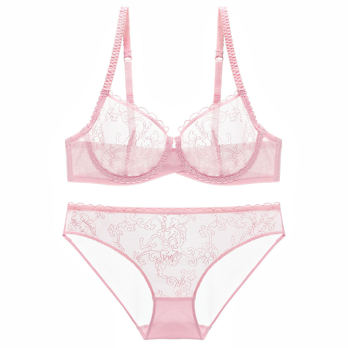 棉文胸赶紧扔掉,今夏流行这种薄、轻、透文胸,配丁字裤穿,刚好