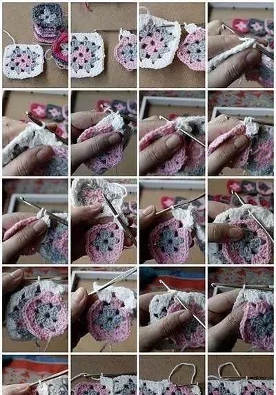  分享：经典不过祖母方格，钩编出来拼什么都耐看，分享20款祖母方格花片