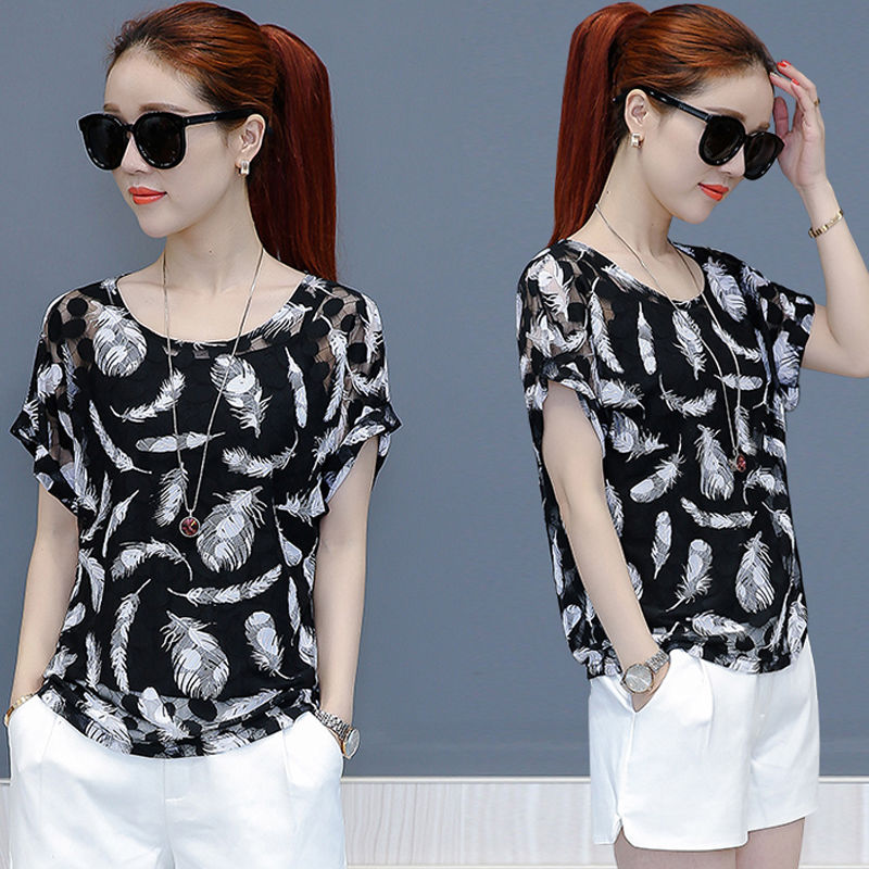 今年流行碎花雪纺衫!上身特别显瘦，女神气质一览无余