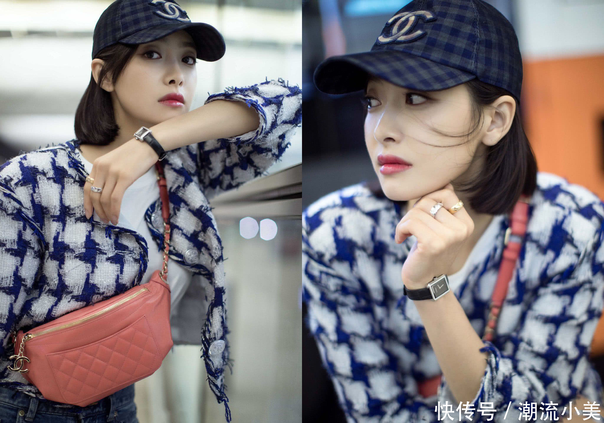 宋茜胆真大，挑战盔甲皮衣耍性感，网友：撑不起来好尴尬！