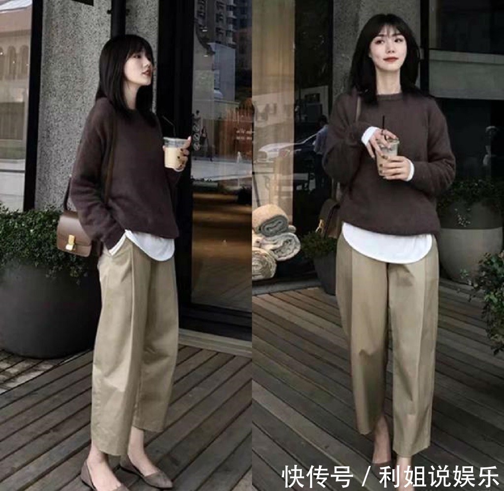 卡其色@经典耐看的卡其色裤,搭配不同上衣,简约大气又A又通勤!