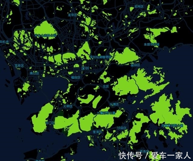  #青岛地图#奇怪的青岛地图：看看青岛之肺，与广州、深圳、香港