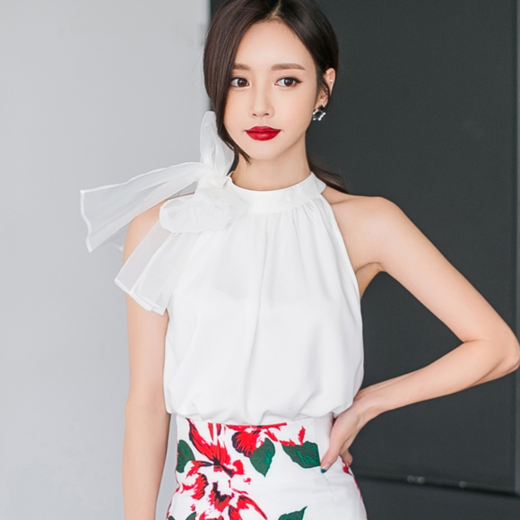 女神孙允珠，皇朝水墨杜鹃古蕴迷梦包臀裙