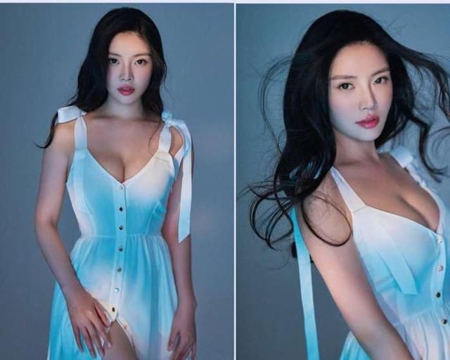 徐冬冬这连身裙厉害了，低胸就算了还开衩，网友：一般人驾驭不了