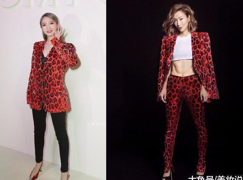 19岁孟美岐第一次去时装周, 就撞衫46岁郑秀文, 还输在了马甲线?