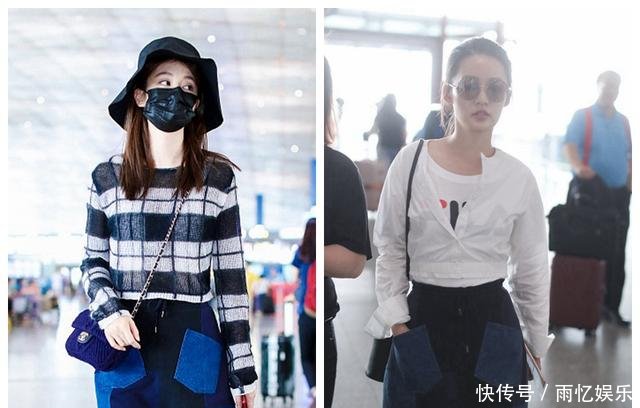 乔欣穿“补丁裙”走机场，却没想到撞上了李沁，可气质一点不输！