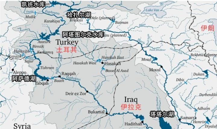  幼发拉底河：曾是西亚第一大河, 如今下游宽度不足200米, 伊拉克