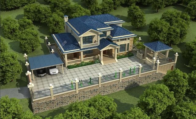  房盖■重庆刘先生回乡建洋楼，光挖机费就花了2万多，这房盖的有