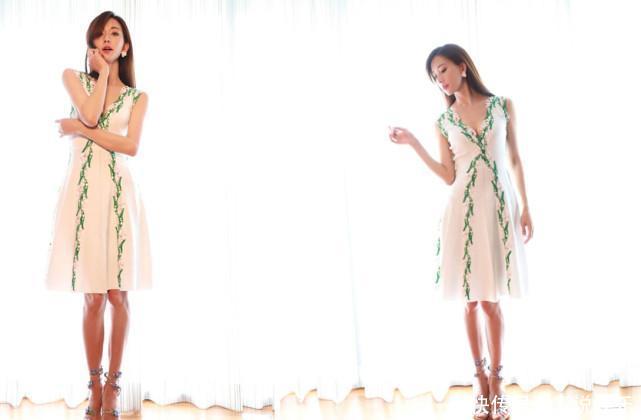 林志玲晒照,穿这裙子显身材,真想知道她有多少条漂亮的裙子!