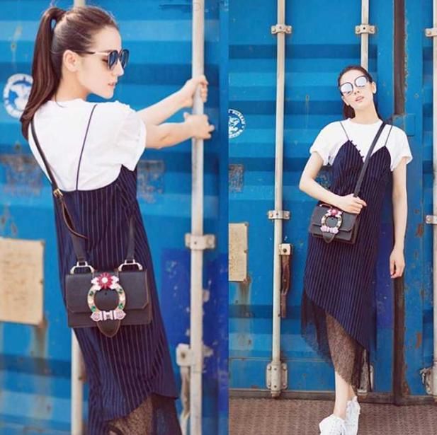 热巴、林允儿同穿吊带裙，虽都是90后女星，画风差距竟不是一般大