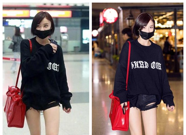 袁姗姗未PS街拍流出，瞬间怀疑她马甲线是不是假的