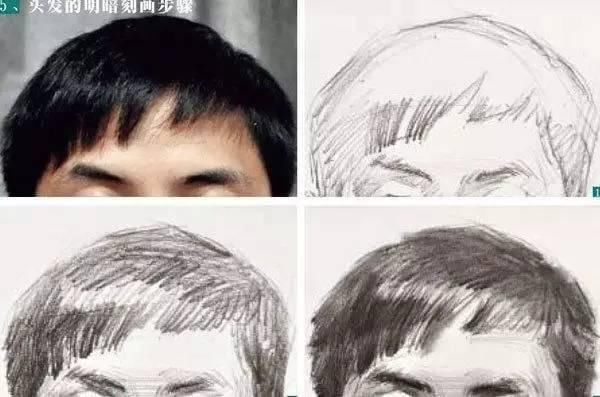 素描头像中头发的处理技巧