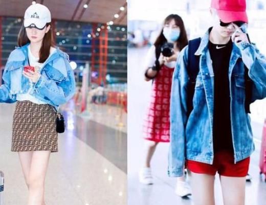 李宇春和乔欣的牛仔外套，这假小子和真女神的差距，一目了然！