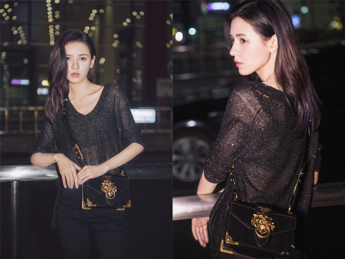 张予曦全身黑色衣服都挡不住长腿魅力，下一个带货女王就是她了吧