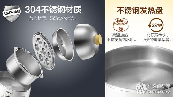 Bear 小熊 ZDQ-A07U1 304不锈钢 双层煮蛋器 拆箱简评