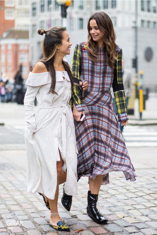 让时尚达人教你把格子裙怎样穿出经典时髦感!