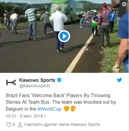 辟谣!巴西队遭球迷围攻是假新闻 砸的是前总统