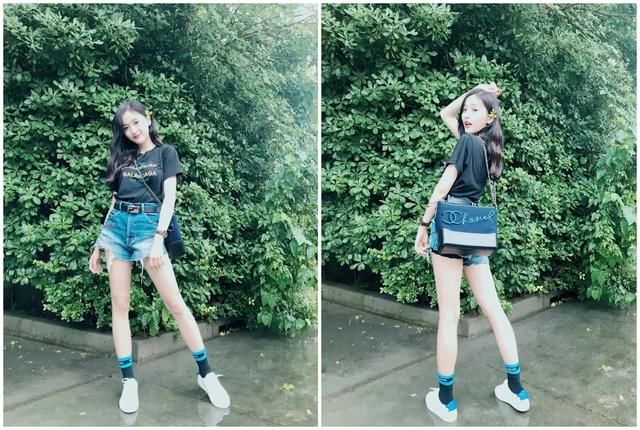 吴宣仪不是“腿精”是“袜子精”，40几块一样能穿出1600的感觉