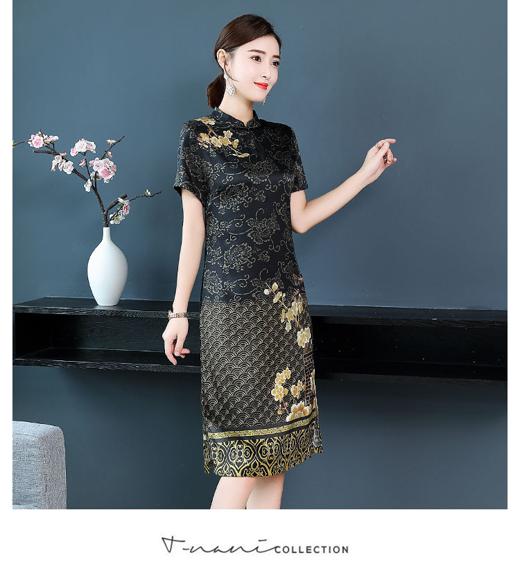 没有好身材，脸蛋在好看有什么用?特别修身的旗袍连衣裙，来看看