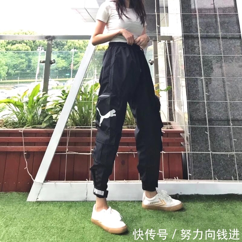 百搭神器的Puma彪马多口袋工装魔术贴束脚裤你还没有吗？