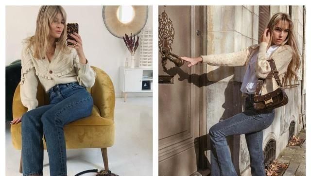  尽显：开衫+牛仔裤这样穿,时髦好看又清新柔美,尽显品味气质