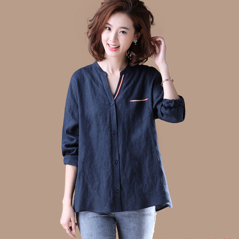 今秋的棉麻衫又火了!比真丝时髦，比旗袍好穿，洋气超显嫩