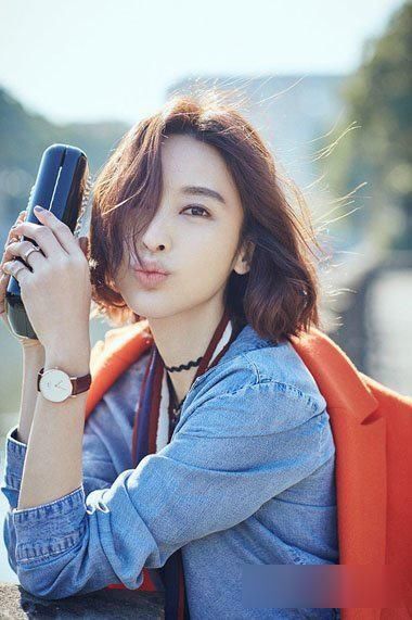 张俪短发发型，适合广大妹子们平时梳理的发型！