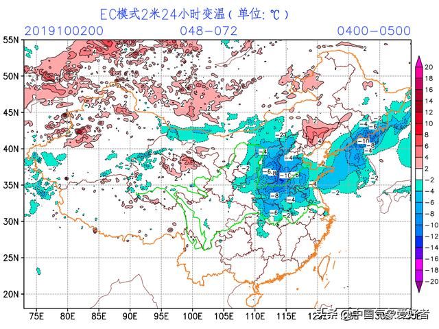  冷空气@强大冷高压现身西伯利亚，冷空气马上南下！北方气温要“