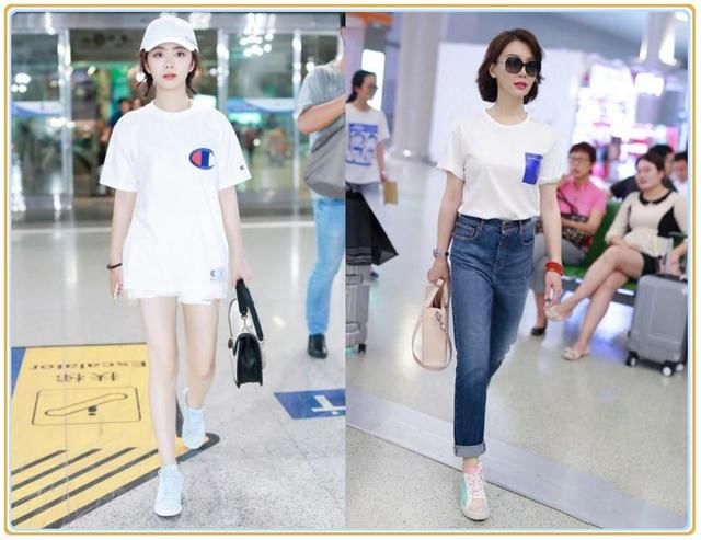 当41岁陈数和28岁谭松韵同穿白T恤，才知道气质和年龄哪个更重要