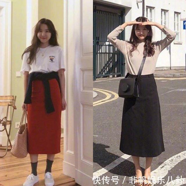  『半身裙』秋天也要穿裙子！18套基础款半裙搭配，谁穿谁美